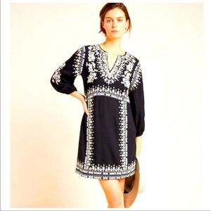 Maeve Anthropologie Shiloh Embroidered Tunic Mini Dress in Size 10